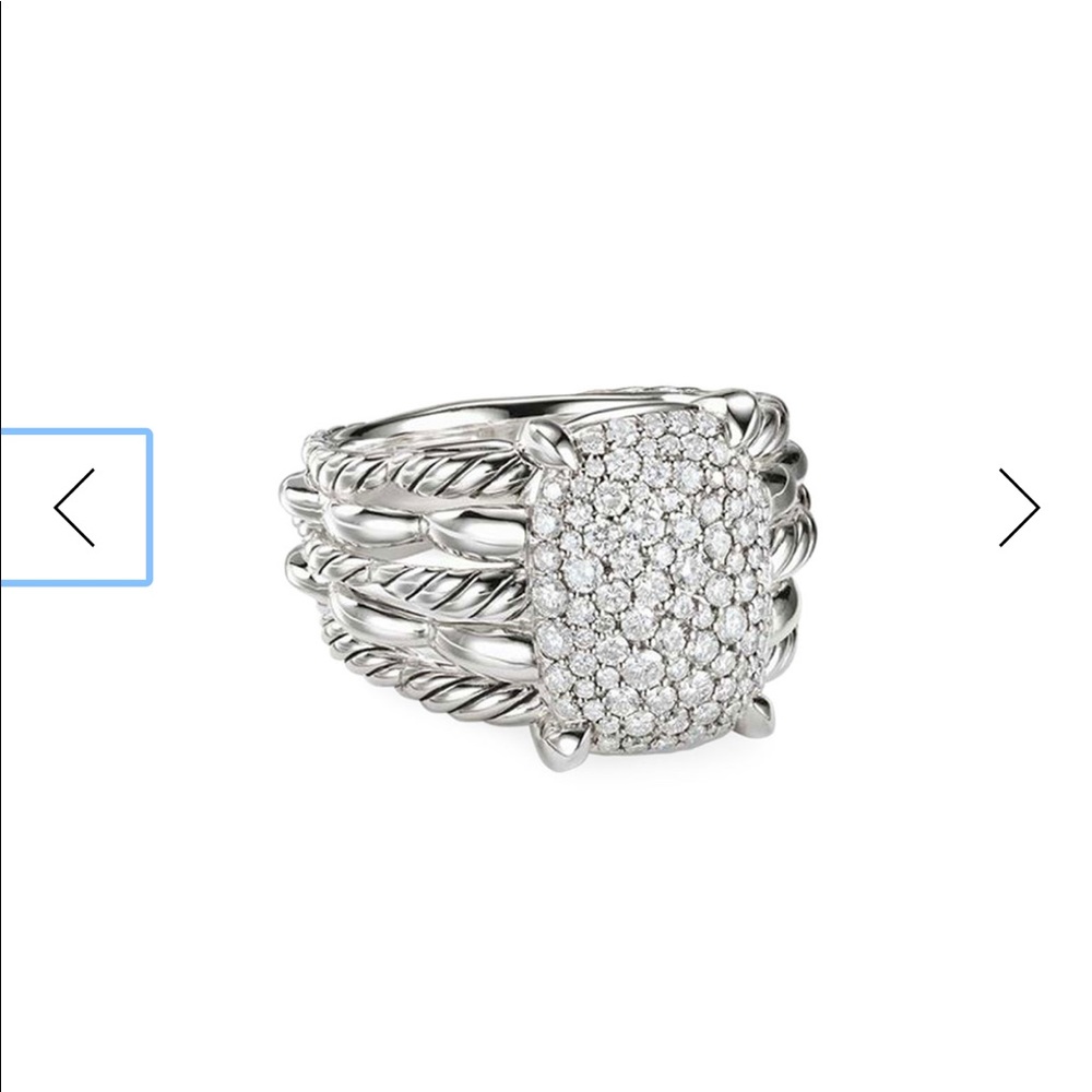 David Yurman Rising Tides Ring with Diamonds SZ:8! - Picture 9 of 12